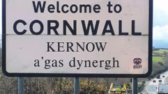 Welcome to Cornwall sign