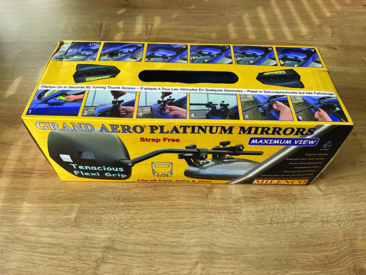 Milenco Grand Aero Platinum towing mirrors as supplied