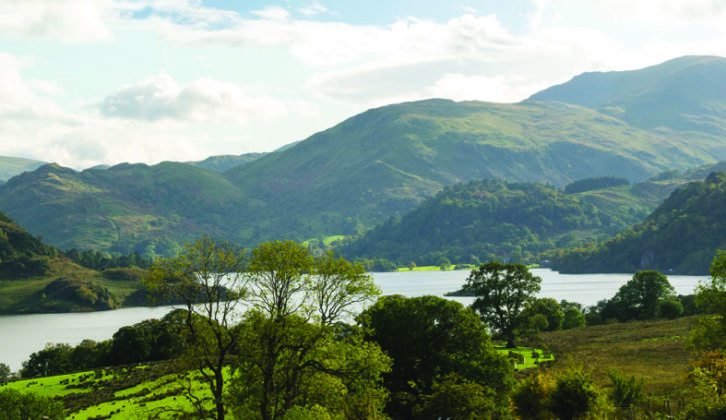 Fabulous views of the lake and surrounding hills, from a viewpoint near Ullswater