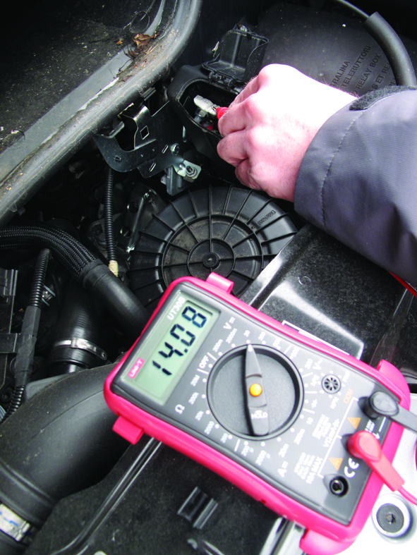 Use a multimeter to check the state of the battery charge