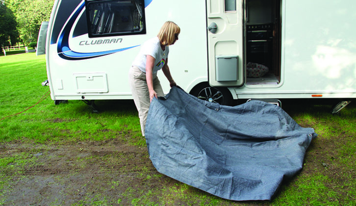 Always try to erect your awning in dry weather