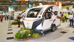 A caravan on show at the NEC