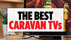 'The best caravan TVs' with a TV in the background