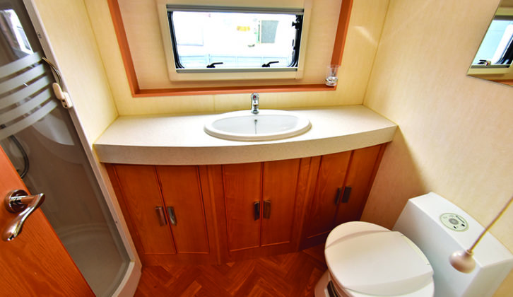 ...and a Dometic ceramic toilet, plus domestic-style radiator from the Alde heating system