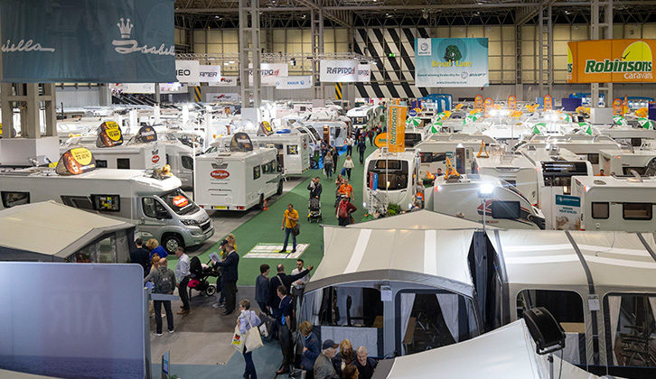 An overhead view of the NEC show in 2020