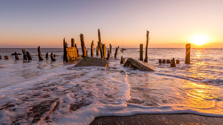 The tide coming in at Kilnsea Way