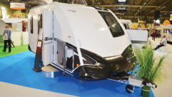A Knaus Sport Caravan at a previous NEC show