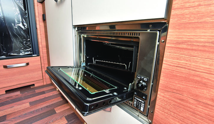There's also a combined oven and grill, although it is positioned quite low down