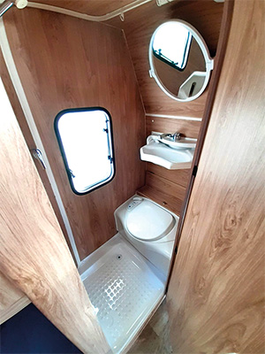 The washroom in the Freedom Jetstream Twin Sport