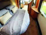 Bed in the new Vigo is larger and more comfortable, partly because of curved wardrobes