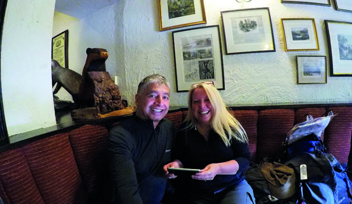 Sue and Ro in The Badger Bar