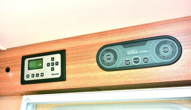 Control panel is above the door; check the charger to make sure it is working