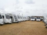 Caravans on a forecourt