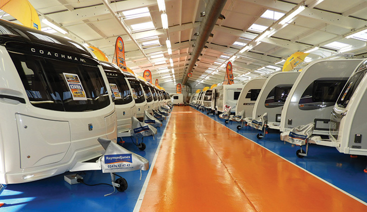 Caravans on display at Raymond James Caravans