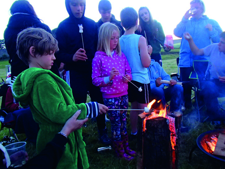 Toasting marshmallows is mandatory when off-gridding