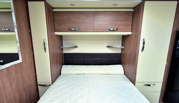 Rear bedroom has plenty of storage capacity and a spacious transverse bed