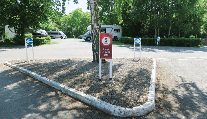 A majority of campsites maintain a speed limit of 5mph and adopt a one-way system