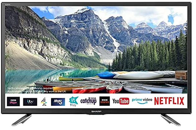 SHARP 24-Inch HD Ready Smart TV, 1T-C24DH2KG2FM