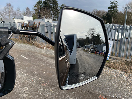 A Milenco towing mirror