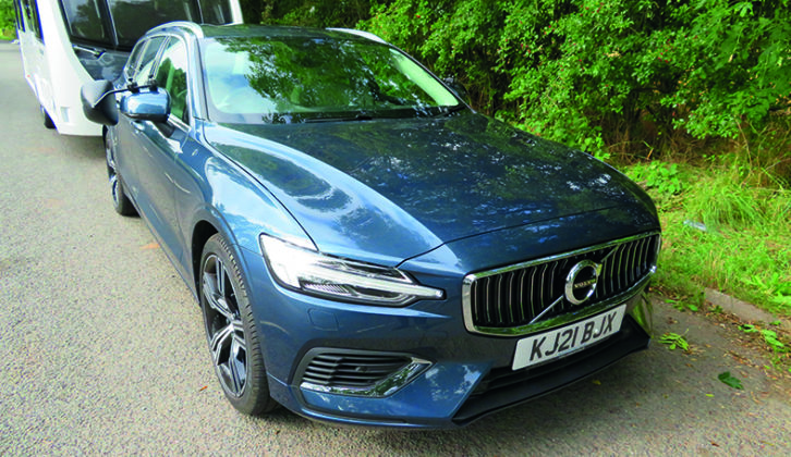 The V60's kerb weight of 2075kg makes it a sensible match for a wide variety of caravans