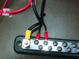 12. Each connection was labelled, after which the cover was fitted to the earthing block