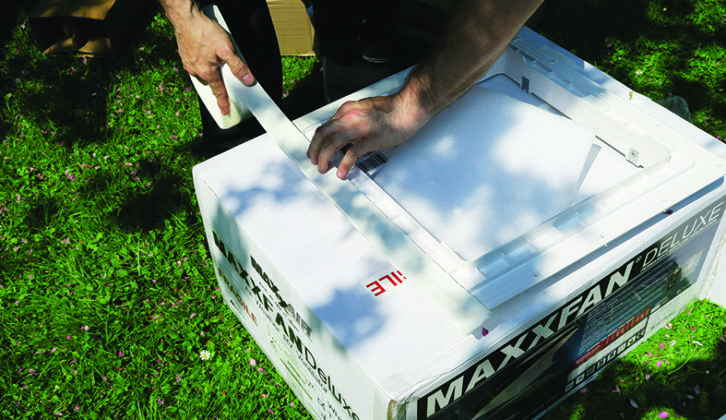 Apply mastic sealing strip, sealant or caulking to the roof-receiving flange