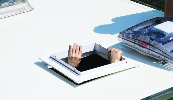 Place the roof flange carefully into position