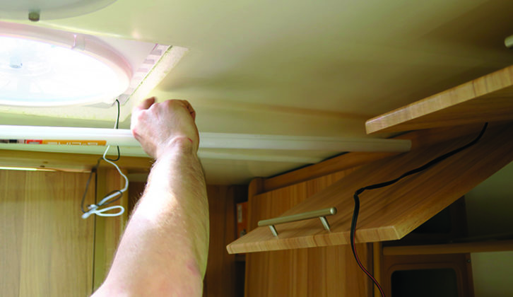 The MaxxFan's insulated electrical connectors are then connected up to the vehicle's 12V power supply