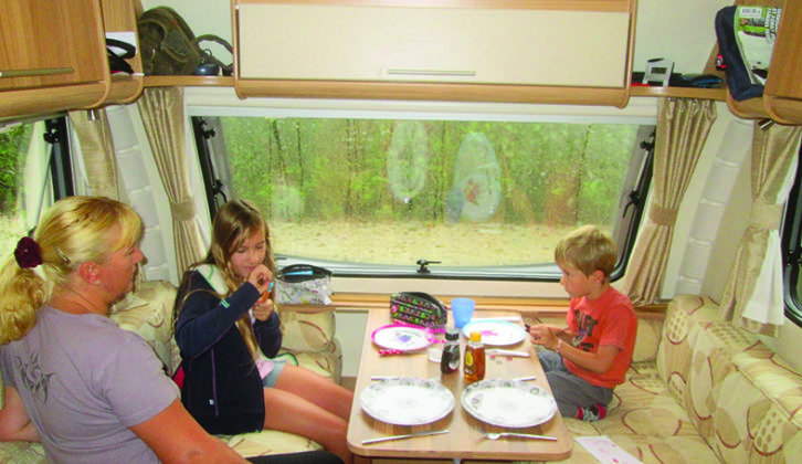 Relaxing after pitching up, and the view is so much better when you have clean, scratch-free windows!