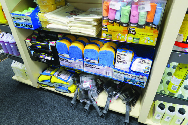 Van accessory shops stock products for acrylic windows. Microfibre or open-weave cotton cloths are best