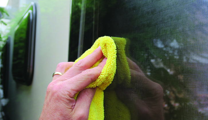 Wipe away any excess product using a microfibre cloth.