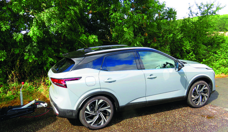 The Nissan manoeuvres easily, and the reversing camera is a plus when hitching up