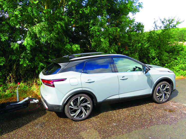 The Nissan manoeuvres easily, and the reversing camera is a plus when hitching up