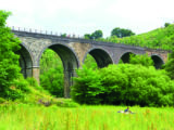 The spectacular viaduct at Monsal Dale, part of the cycle route