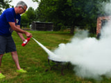 Dry powder extinguishers deal with many types of fire, but cause mess