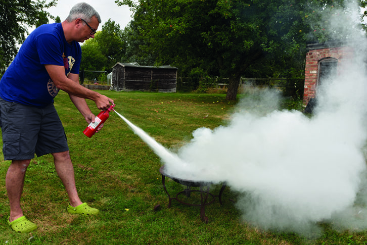 Dry powder extinguishers deal with many types of fire, but cause mess