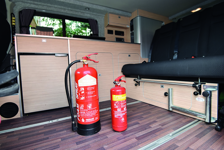 The larger the fire extinguisher, the more discharge you get. The 2-litre AFFF extinguisher gives around 10 seconds, while the 6-litre offers 20 seconds