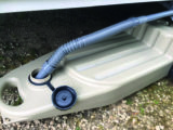 If access to your caravan drain connection is difficult, this might be a solution