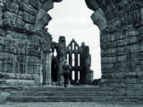 Exploring the ruins of Whitby Abbey