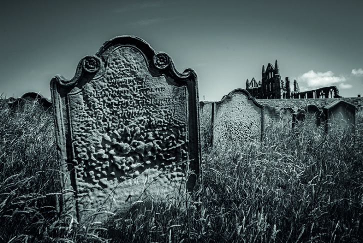 St Mary's churchyard, near Whitby Abbey, featured in Bram Stoker's Dracula