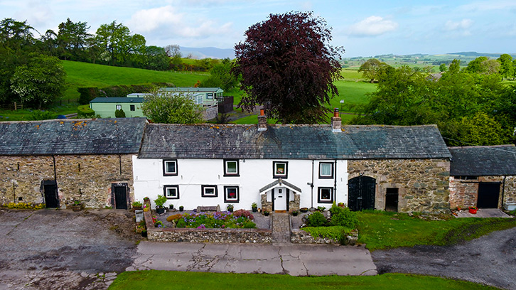 The traditional, stone-built farmhouse at Grove Foot Farm