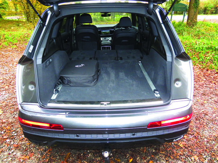 The 650-litre boot is generous, but charging cables do eat into the space