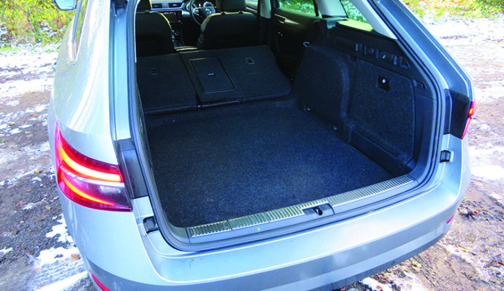 Luggage capacity is 660 litres with rear seats upright; there's a small step to the floor when they are folded