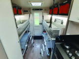 Bunk beds to the rear, and fabric 'lockers', which are removable for easy packing