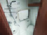 Separate shower head with riser lifts the washroom above the budget standard