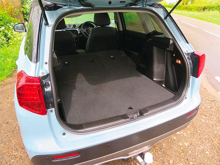 The boot space on offer in the Suzuki Vitara