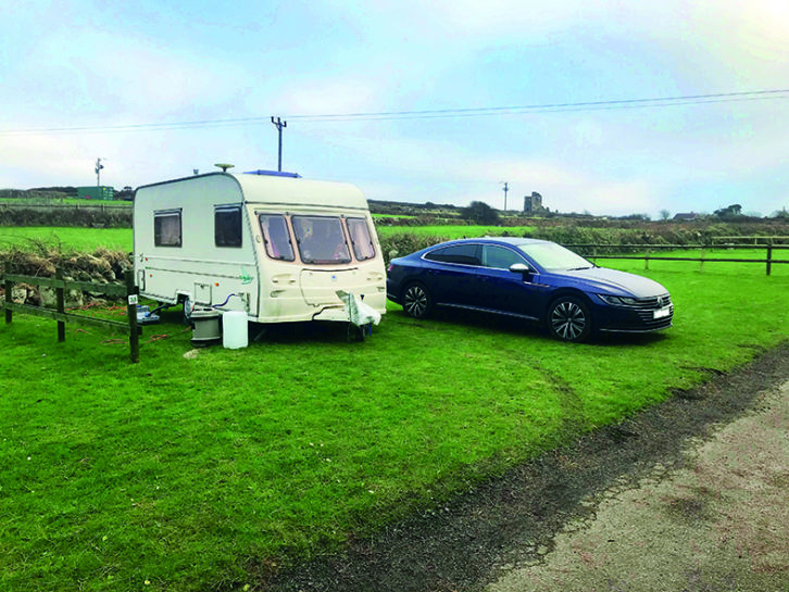 Pitched up at Higher Penderleath Caravan & Camping Park