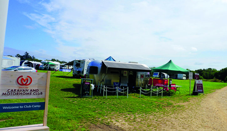 Caravan & Motorhome Club pop-up campsite at Beaulieu