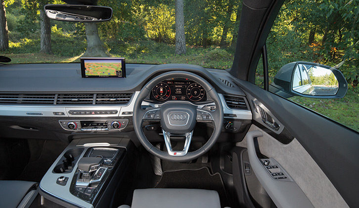 The interior of the Audi Q7 includes plenty of standard kit