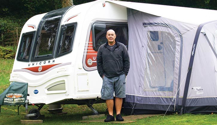 Steve on site by their 2016 Bailey Unicorn Cartagena